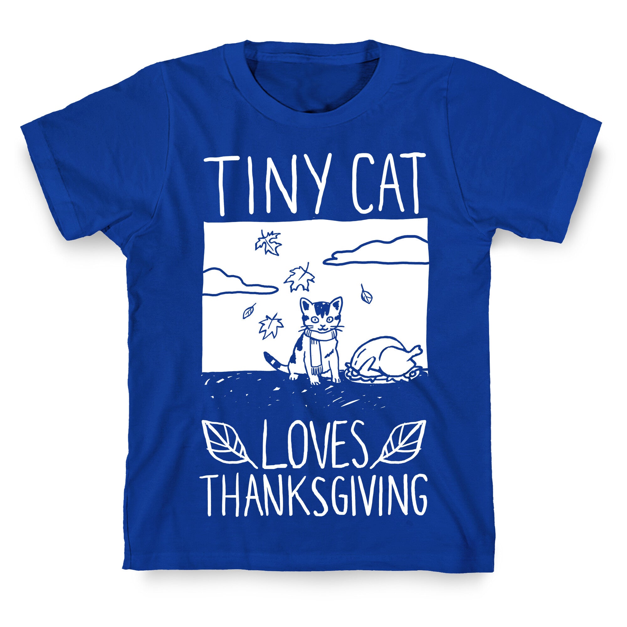 Tiny Cat Loves Thanksgiving T-Shirt